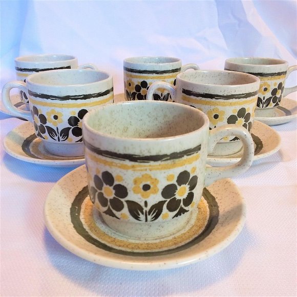 Biltons Tableware Kitchen Vintage Biltons Tableware Coffee Mugs Saucers Set Poshmark